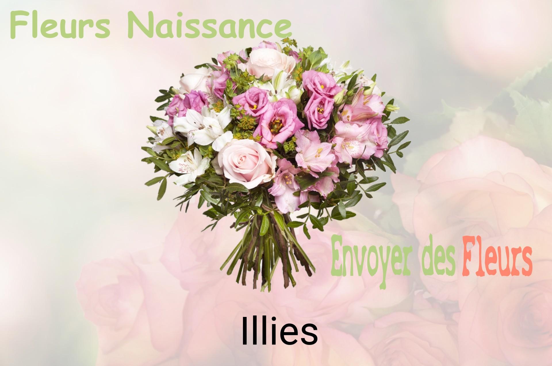 Bouquet de fleurs de naissance livré à Illies